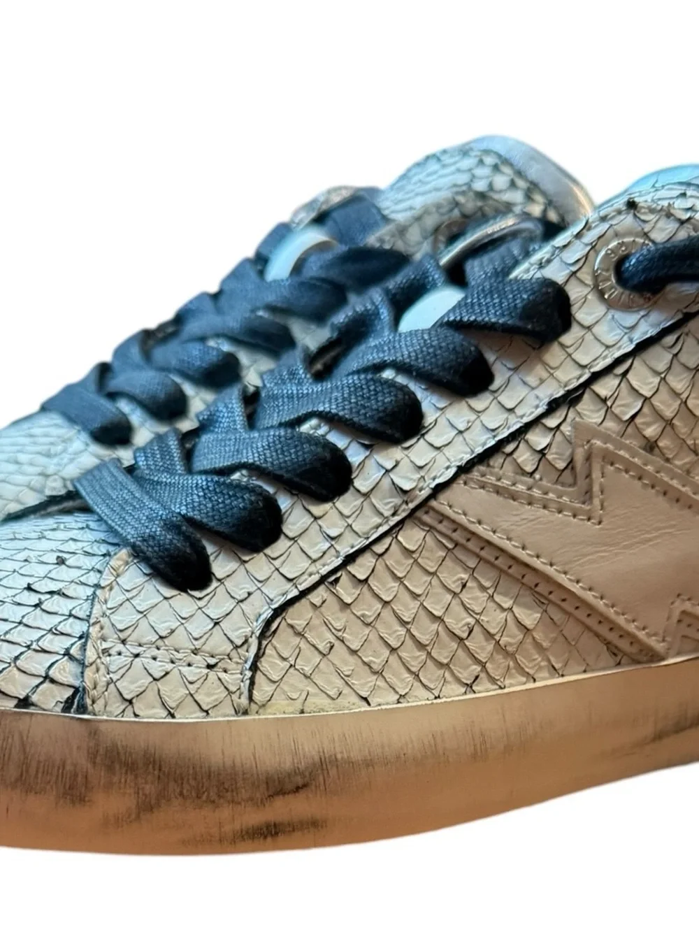 Zadig and Voltaire Neo Keith Flash Shoes Snakeskin pattern Low-Top Sneakers
